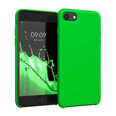 Image de kwmobile Housse Compatible avec Apple iPhone SE (2022) / (2020) 8 7 Coque de téléphone Protection Souple en TPU Silicone Vert Fuchsia