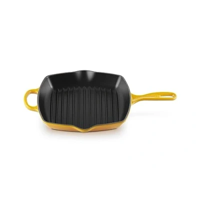 Image de Le Creuset Skillet Gril en Fonte Émaillée, Carré, 26 cm, 2.86 kg, Nectar, 20183266720422