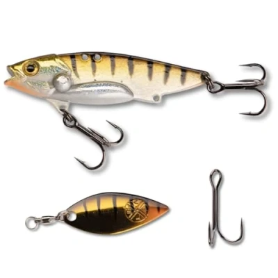 Image de LMAB Techno Vibe Appât vibrant 3 tailles, cigale, Blade Bait, Lipless Crankbait, leurre de pêche pour la au poisson prédateur, sandre et perche, cigales, spinner feuille (25 g 6,5 cm, Real