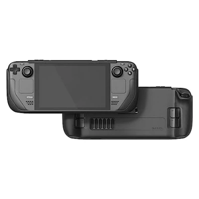 Image de Skull &amp; Co. GripCase SD for Steam Deck and OLED: A Soft Protective Case with Textured Grips Full Protection Stand, Shock Absorption Non Slip Anti Scratch Cover Design Black