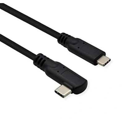 Image de ROLINE Câble USB 3.2 Gen 2x2, avec PD (Power Delivery) 20V5A, Emark, C C, M/M, 1x coudé à 90, 20 Gbit/s, noir, 1
