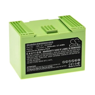 Image de vhbw Batterie Compatible avec iRobot Roomba i315240, i315840, i315440, i3152, i3158, i355240 Robot électroménager Noir (2600mAh, 14,4V, Li ION)