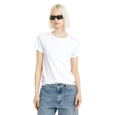 Image de G Star Front SEAM R T WMN Tshirt basique, Femme, Taille: Medium, White