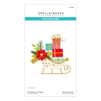 Image de Spellbinders S4 1358 Delivering Joy Sleigh Matrices de découpe gravées la collection Handmade Holidays