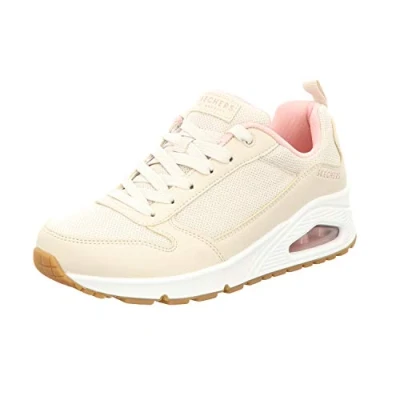 Image de Skechers Femme UNO Inside Matters Baskets, Natural Duraleather/Mesh Trim, 36 EU