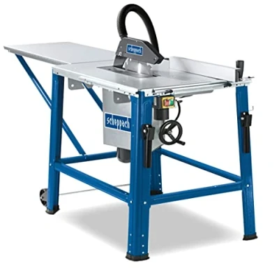 Image de Scheppach Scie circulaire de table HS120o avec dispositif déplacement 2200W Hauteur coupe 83mm Lame Ø315mm 24 dents Inclinable jusqu&#039;à 45 Rallonge &amp; butée longitudinale