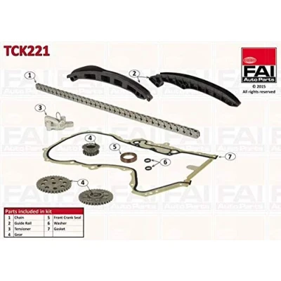 Image de FAI AutoParts TCK221 Jeu de distribution à chaînes avec joints, roues dentées Simplex, chaîne faible bruit VOLKSWAGEN: Polo IV 3/5 portes