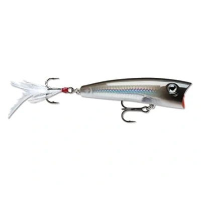 Image de Rapala Leurre de Pêche X Rap Pop Matériel avec Grande Bouche Concave d&#039;Eau Douce et Mer Profondeur Nage Surface 7cm / 11g Fabriqué en Estonie Pearl Grey Shiner
