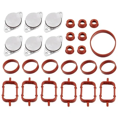 Image de 6 x 33mm Kit de suppression clapets d&#039;admission joint collecteur admission 11612245439 pour E87 E46 E90 E91 E92 E93 E39 E60 E83 E53