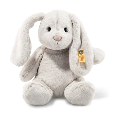Image de Steiff Soft Cuddly Friends Lapin Hoppie 080470 Gris Clair 28 cm
