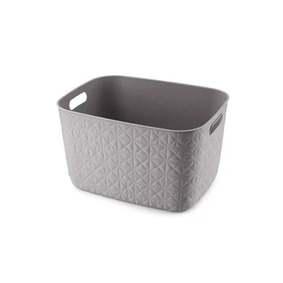 Image de CURVER Panier de Rangement Softex 19L Design Élégant Léger, Empilable et Pratique 100% recyclé 37 x 29 22 cm Taupe