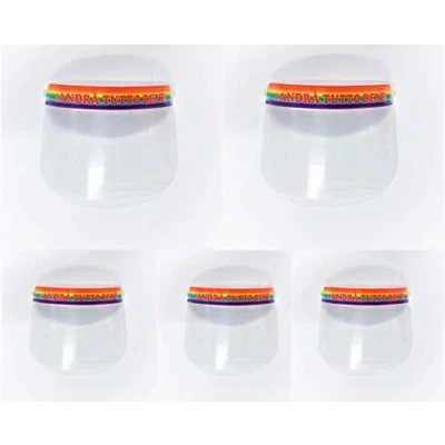Image de tempo di saldi 5 Visière de protection arc en ciel intégrée polycarbonate transparent réglable