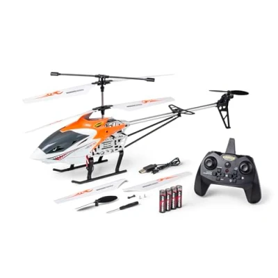 Image de Carson 500507184 Easy Tyrann 670 Autostart 100% RTF Orange RC Heli, Hélicoptère télécommandé, Robuste (Ready to Fly), d&#039;extérieur, Avion