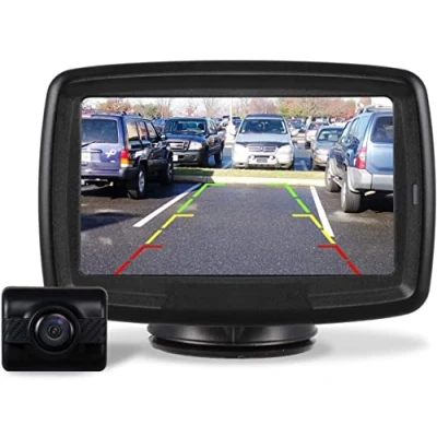 Image de AUTO VOX TD2 Caméra de Recul Numérique sans Fil, Camera Voiture avec Ecran LCD 4,3&quot;, Etanche IP68, Vision Nocturne, Antenne Intégrée, Facile à Installer