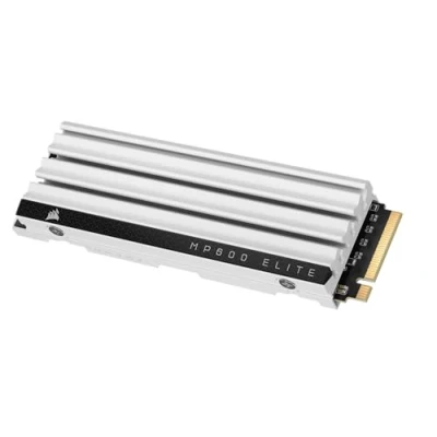 Image de Corsair MP600 Elite 2 to M.2 PCIe Gen4 x4 NVMe SSD Optimisé pour PS5 Dissipateur Thermique Inclus 2280 Lecture Séquentielle Jusqu&#039;à 7 000 Mo/s 3D TLC NAND Haute Densité Blanc
