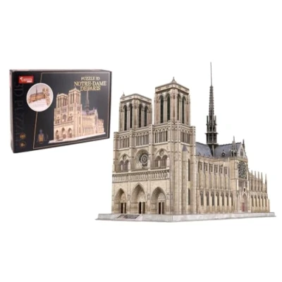 Image de EXPLORA Notre Dame de Paris Puzzles 3D 540040 293 Pièces Monument Historique Niveau 10 sans Colle Ni Ciseaux Educatif Jeu Construction Maquette À Partir 8 Ans