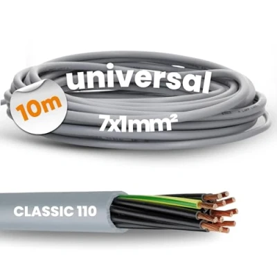Image de Lapp 1119207 Ölflex Classic 110 Câble de commande en PVC 7 x 1 mm² avec conducteur protection vert/jaune 7G1,0 I gainé fils