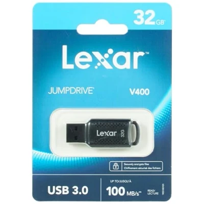 Image de Cl%C3%A9+USB+3.0+Lexar+JumpDrive+V400+ +32Go+%28Noir%29