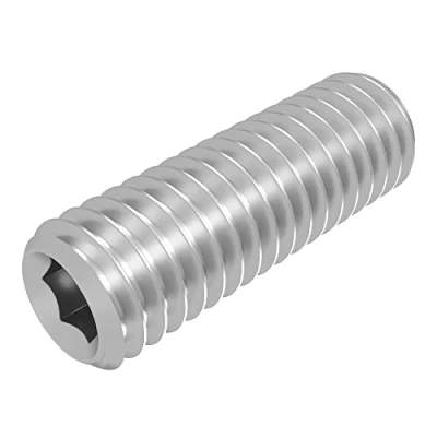 Image de SECCARO Lot de 20 vis sans tête avec embout conique M4 x 12 mm, acier inoxydable V2A VA A2, DIN 913 / ISO 4026, six pans creux