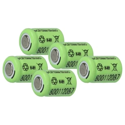Image de vhbw 5 x Ni MH 1/3 Pile AAA Brute, Industrielle 150mAh (1.2V) pour Utilisation dans Les Batteries de modélisme, etc.
