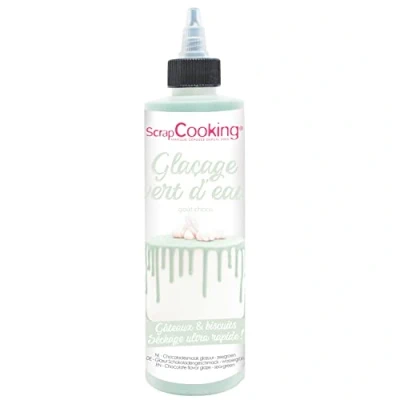 Image de ScrapCooking Glaçage Vert d’Eau Prêt à l’Emploi 130g Goût Chocolaté &amp; Séchage Rapide Pour Pâtisseries, Gâteaux, Biscuits, Desserts, Dripcake Pastel 4709