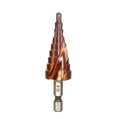 Image de Mengshen Forets étagés 4 20mm HSS M35 Co Spiral Groove Tige hexagonale, Outil de Forage Multifonctionnel Fraise trépan à Contre alésage Cobalt pour la Coupe Bois en Acier Inoxydable