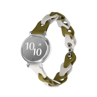 Image de kwmobile Bracelet Compatible avec Garmin Lily 2 de Rechange pour Fitness Tracker en Silicone Beige Vert