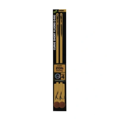 Image de Fox Curve Short Fluoro D Rig Micro Ardillon (2 pcs) Maat : haak 4 20lb