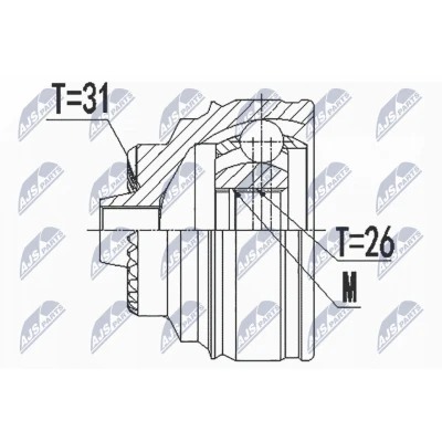Image de Jeu de joints, arbre transmission NTY NPZ BM 022