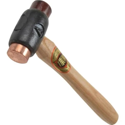 Image de Thor Marteau double face en cuivre 208, cuir brut, taille A, (brun, noir)