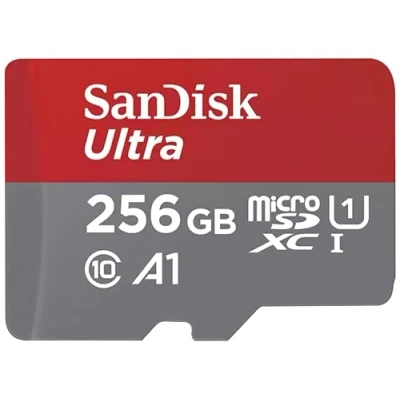 Image de SanDisk Ultra 256 Go microSDXC UHS I carte pour Chromebook avec adaptateur SD et jusqu&#039;à 150 Mo/s en vitesse de transfert, A1 App Performance Class 10 U1