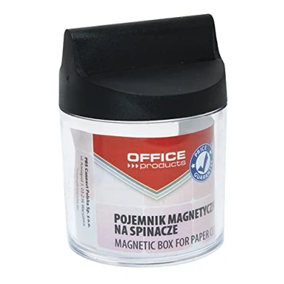 Image de Office Products 1818441199 Lettre Distributeur de trombones Magnétique Rond sans pinces à courrier Transparent