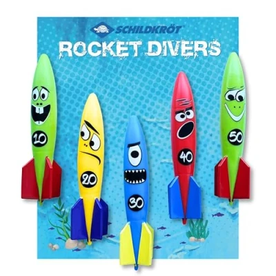 Image de Schildkröt Rocket Divers Set, 5 Fusées Sous Marines, Jouet de Plongée pour Enfants à Partir Ans, Idéal Piscine ou Baignoire