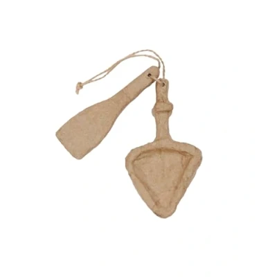 Image de Décopatch NO056Cpack Un Lot de 5 supports en papier Mâché brun 1x5x10 cm, Poëlon à Raclette suspendre