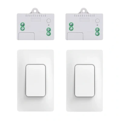 Image de Cerhot 230V interrupteurs à distance sans fil, de commande distance, interrupteur d&#039;éclairage cinétique fil pour lumières pile (US 2V2 A)