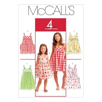 Image de McCall&#039;s Patterns M5613 Patrons de Robes pour Fille Blanc Taille CCE 3 à 6 Ans