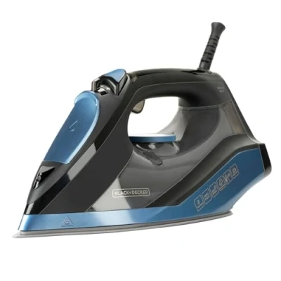 Image de BLACK+DECKER BXIR2801E Fer à repasser vapeur, 2800 W, céramique, débit vapeur de 180 g/min, continue 45 autonettoyage, double filtre anti calcaire, arrêt automatique