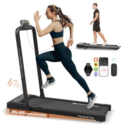 Image de Mobvoi Home Tapis de Course Pliable 3 en 1 avec Marche incliné à 6% 2,5 CV Compact Portable sous Le Bureau Machine Pied télécommande Affichage LED120 kg 12 km/h