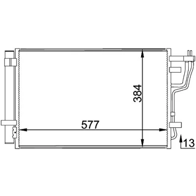 Image de MAHLE ORIGINAL AC 697 000P Condenseur De Clim avec déshydrateur 577 KIA: cee‘d I 5 portes, Break, Pro 3 portes