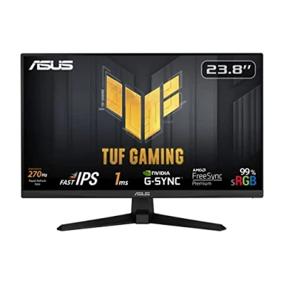 Image de ASUS TUF Gaming VG249QM1A Ecran PC Gamer Esport 23,8&quot; FHD Dalle IPS 270Hz 1ms 16:9 1920x1080 Display Port et HDMI Haut parleurs AMD FreeSync Compatible G Sync ELMB 99% sRGB