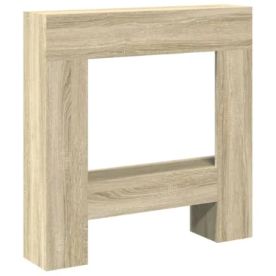 Image de VidaXL Cadre de cheminée chêne Sonoma 81x18x82 cm Bois d&#039;ingénierie, cheminée, Console Ensemble Tour