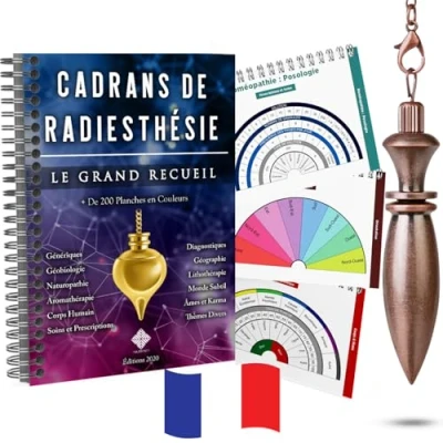Image de Cadrans de Radiesthesie Plus 200 Planches pour Pendule Divinatoire en FRANCAIS (Format A4 à Spirales) &amp; Radiesthésie Egyptien Laiton Antique [Satisfait ou remboursé]