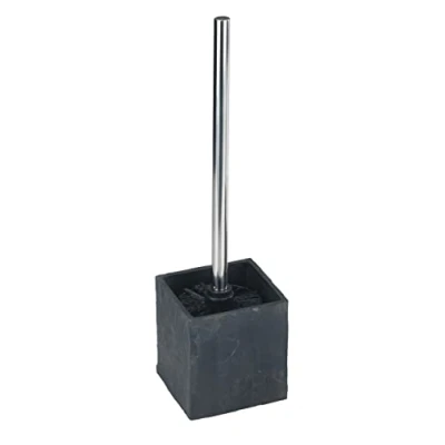 Image de WENKO brosse WC Slate Rock acier inox Porte Gris Anthracite