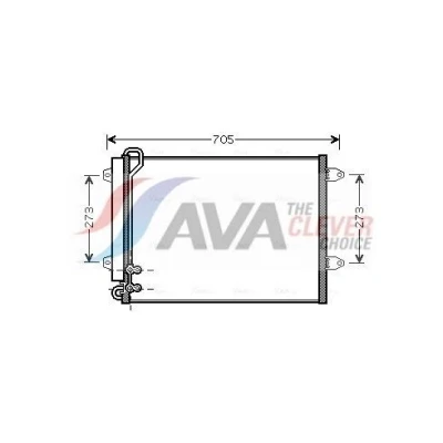 Image de PRASCO VNA5225D Condenseur De Clim avec déshydrateur 15,4 13,6 Aluminium 562 R 134a VOLKSWAGEN: Passat B6 Variant, B7 Variant