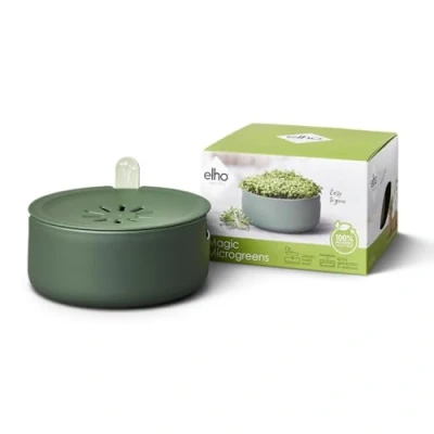 Image de Elho Magic Microgreens 17 Pot De Fleurs pour Culture &amp; Récolte Ø 16.8 x H 7.1 cm Vert/Leaf Green