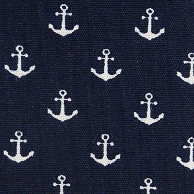Image de Hanabi Tissu Coton Poplin Petit Anchor, Bleu Marine, 1 m x ca. 1,5