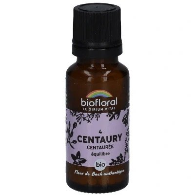 Image de BIOFLORAL 04 Centaury, Centaurée BIO 470 Granules Equilibre Fleur de Bach Authentique Sans Alcool