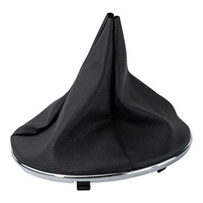 Image de MangWany Soufflet de levier vitesses pour F iat 500 500C 2007 2015 55344016 50293173 50295075 50295325 Pommeau vitesse en cuir noir et chromé