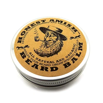 Image de Honest Amish Après shampooing sans rinçage Beard Balm Fabriqué uniquement à partir d&#039;ingrédients naturels et biologiques Boîte de 2 onces