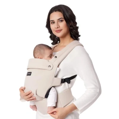 Image de Porte bébé Momcozy Ergonomique, confortable et léger, adapté aux bébés de 3 à 20 kg, facile enfiler, idéal pour une parentalité mains libres, Kaki